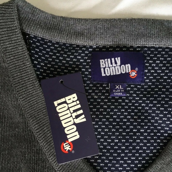 Billy London UK Gray V-Neck Sweater - Picture 4 of 4